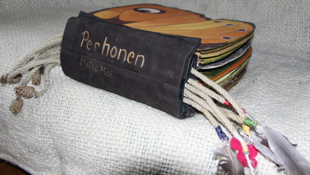 "Perhonen" Butterfly touching book for children is situated in Celia-library in Helsinki